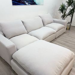 Restoration Hardware Cloud Couch Sectional Grey Fabric RH High End