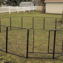16panels 32” Height Dog Playpen Indoor Outdoor Fence