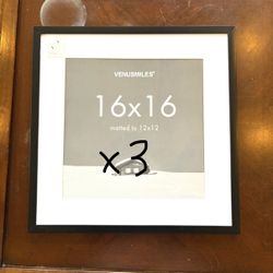 3 Photo Picture Frames 16x16