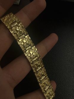 Gold nugget bracelet