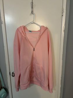 Light pink full-zip hoodie Size 2X