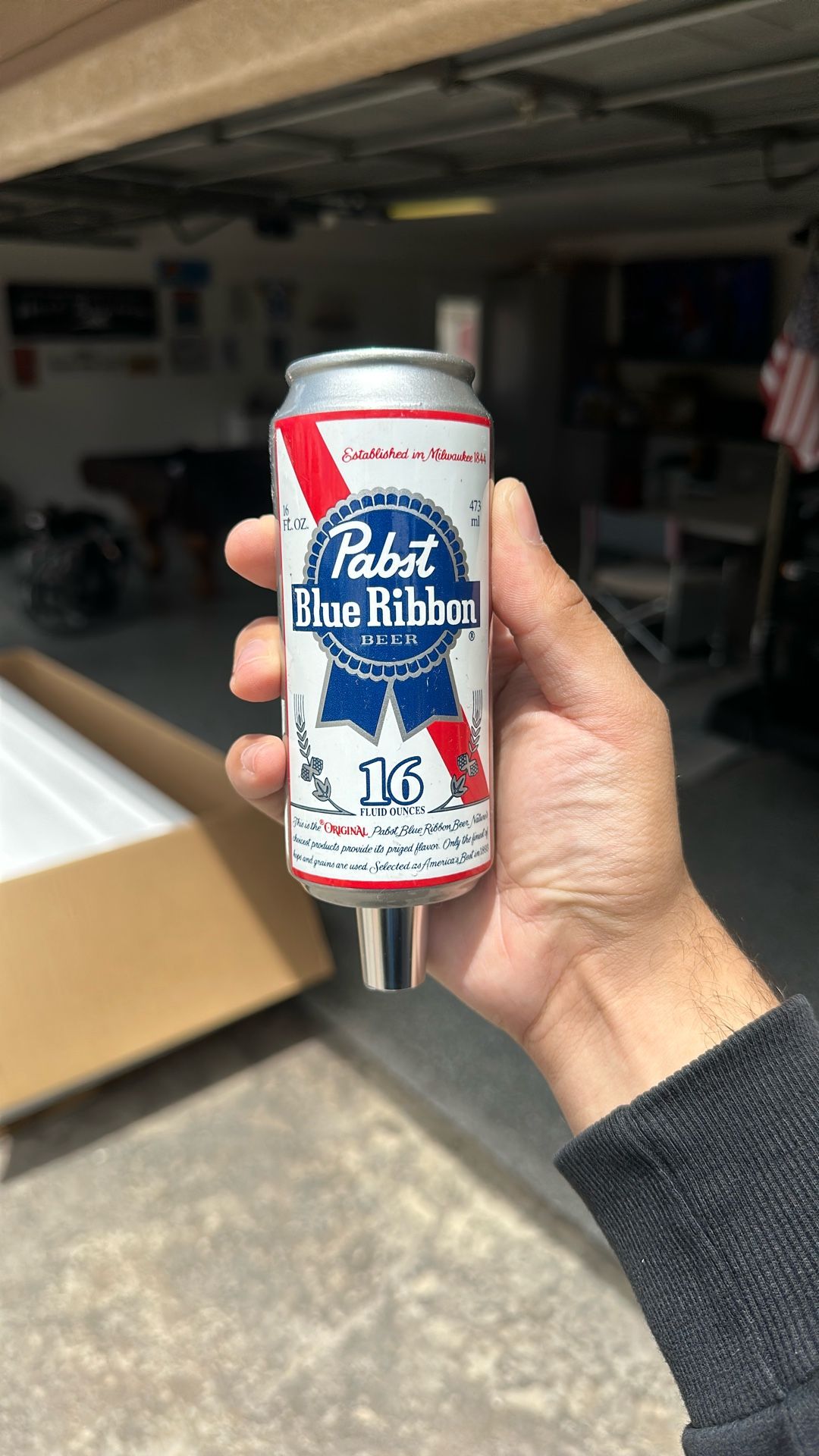 Beer handle (Pabst Blue Ribbon)