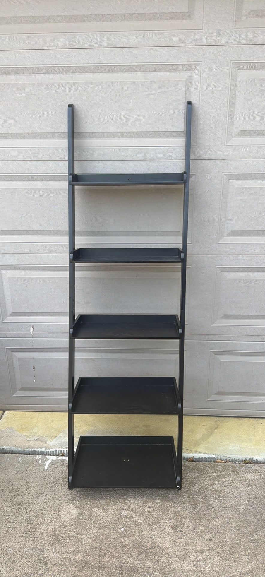 Leaning Black Wall Bookshelve