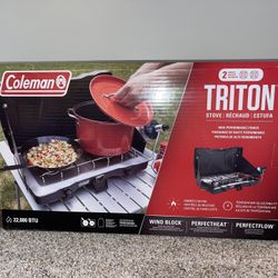 Coleman Triton 2 Burner Camping  Stove 