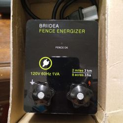Bridea 2 Mile Electric Fence Energizer For Preventing Wild Animals Including Eight Acres Output Voltage 5000V 1.0