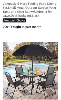6pc folding patio dining set
