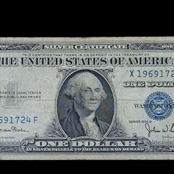 BEAUTIFUL Certified Silver ATHEIST Bill of $1 From the year Series 1935 D-(X 1969—1724 F (A#53)