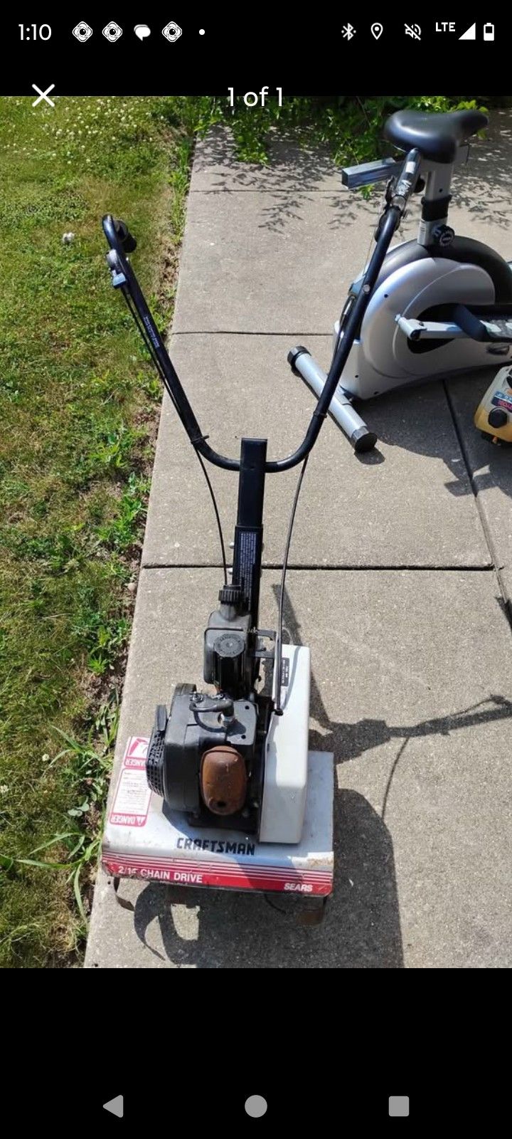 MECHANIC SPECIAL GAS TILLER NEEDS GAS LINE