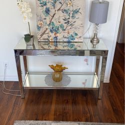 mirrored console table