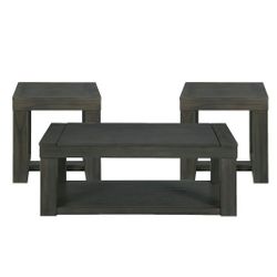 Benton Occasional Three Table Set With Lift Top - Coffee Dark Finish