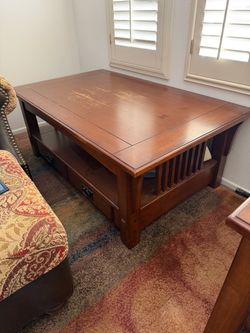 Coffee table with two end tables