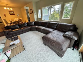Large Leather Sectional Sofa  $200
