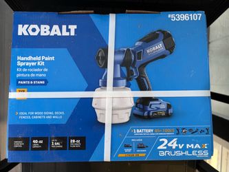 Kobalt 24V MAX Brushless Paint Sprayer Kit — NEW