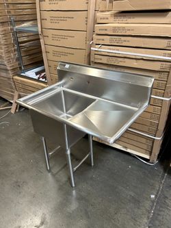 prep sink with attached side Brand New NSF Stainless Steel Commercial Compartment Sink 16GA – Nordsteel #4
