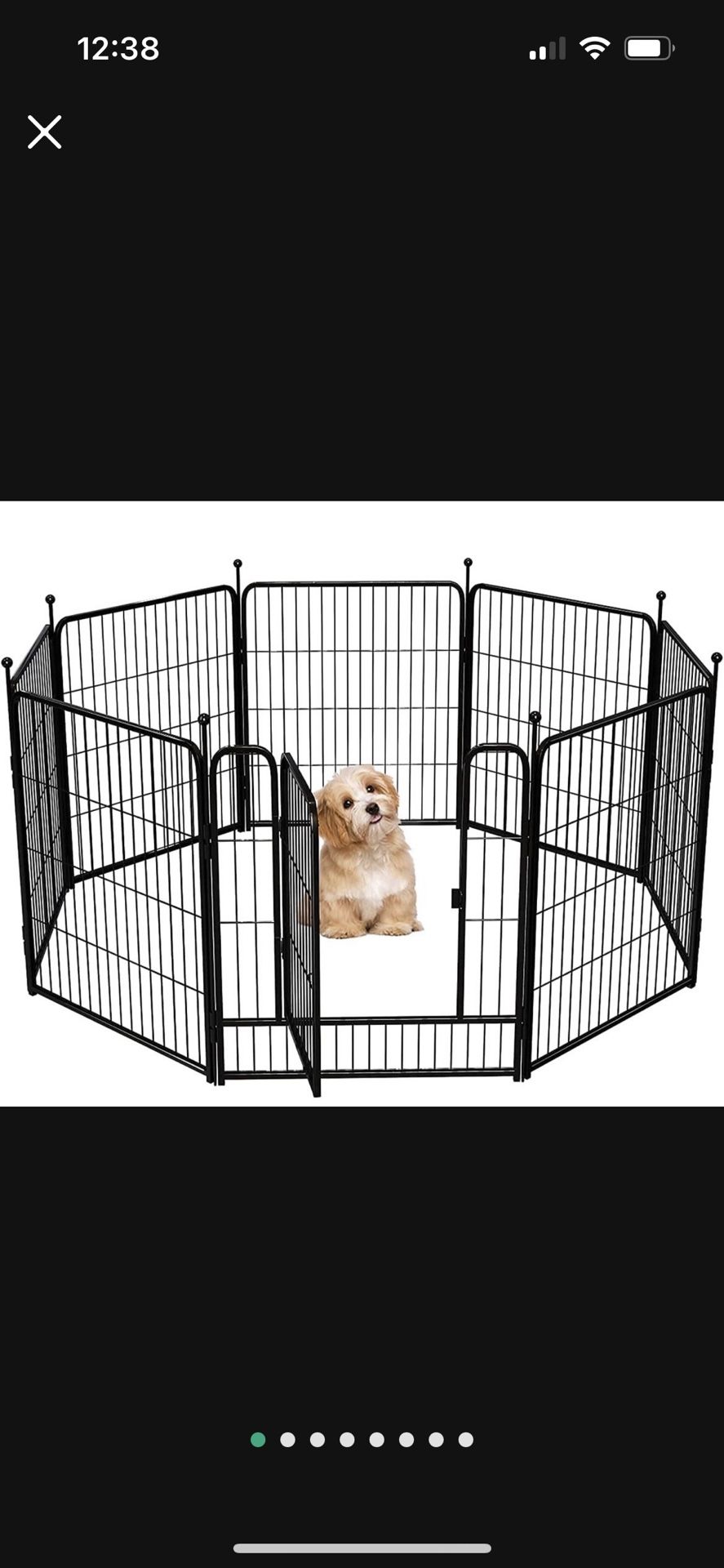 FXW Dog Playpen Outdoor, 8 Panels Dog Pen 32"Height Dog Fence Exercise Pen PLEASE READ DESCRIPTION