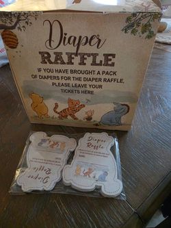Diaper raffle box with tickets 🎟