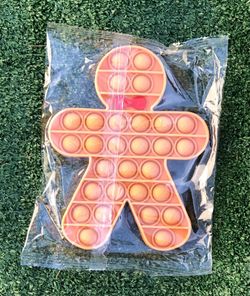 Gindger Bread Man Pop It Fidget Toy