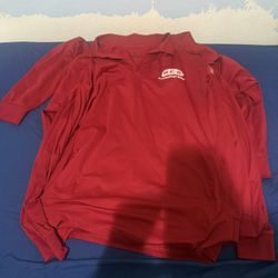 4 HEB Store Employee Uniform Red polo work shirts, Long Sleeve, Men's Large