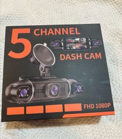 100% brand new in box 5 Channels Dash Cam Front and Rear, G Sensor, 24-Hour Parking Monitoring