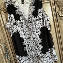 INC Women’s “LIKE NEW” Lace Print Sleeveless Top, Size Small