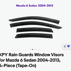 2004  - 2013 NEW KPY MAZDA 6 SEDAN WIND & RAIN WINDOW VENTS