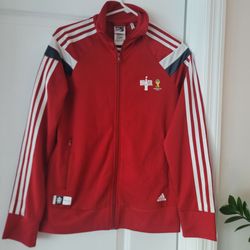 RARE ADIDAS 2014 BRAZIL FIFA WORLD CUP COCA-COLA JACKET SOCCER FOOTBALL BRAZIL. SIZE M
