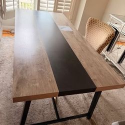 Modern Dining Table with Upholstered Chair