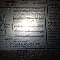 UPSTREMAN Refrigerator Model # BD321 Black 110-120v~60hz