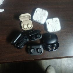 Bluetooth Earbuds And Wired Apple Earbuds