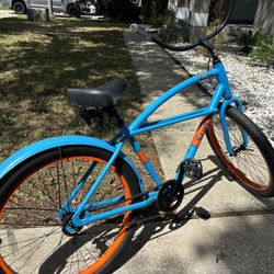 Cruiser Bike Sun Blue And Orange 
