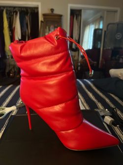 Red Puffer Boots