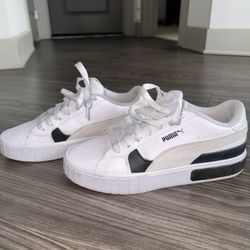 Black and White Platform Pumas