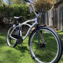 New 7 Speed 😎 Comfortable Beach Cruiser Men’s Bike College College Bicycle 26” Tires Standard Size Comfortable Beach Body Workout 