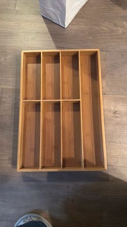 Bamboo Drawer Organizer Cutlery Tray