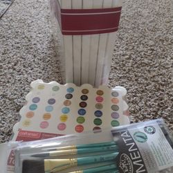 Paint, Canvas Boards, Brush Set