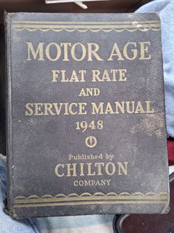 Original Motor Age Flat Rate Service Manual 1(contact info removed) Published by Chilton Co. Really GOOD CONDITION for its age!..asking $25.00