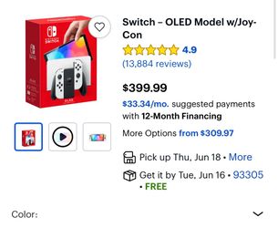Nintendo Switch - OLED Model with White Joy-Con