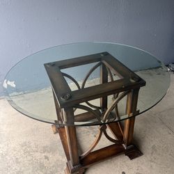 Glass Round Table