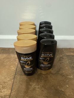 L'Oreal Paris Elvive Total Repair 5 Shampoo and Conditioner Set (10 Bottles)