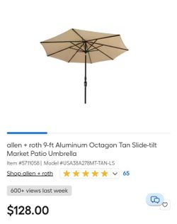 hampton bay 9 ft steel market crank tilt patio umbrella 9FT with Lift & Designed with style and durability in mind Jonathan Y Coastal 2-Tone Solar