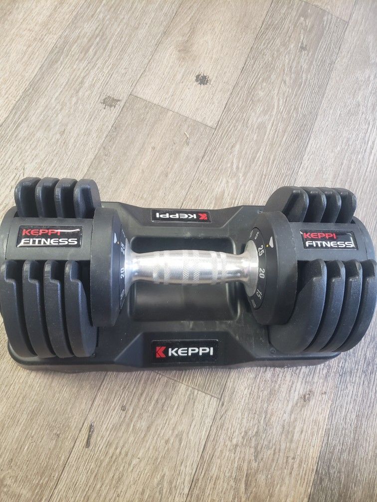 Keppi Adjustable Dumbbells Set-25 lb Dumbbells with Anti-Slip Metal Handle for Exercise & Fitness Fast Adjust Weight for Full Body Workout Fitness  