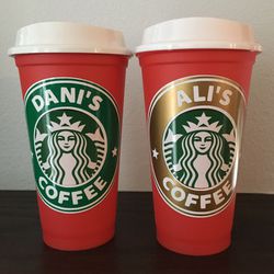 Personalized Plastic Cups for Christmas - 16 ounce