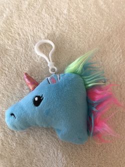New Blue Unicorn Keychain