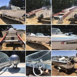 50 Boats On Trailers Take Your Pick $650 - $1250 Each 