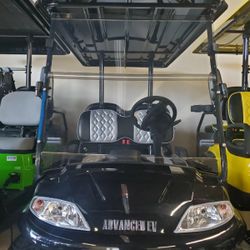 NEW Advanced EV ICON Golf Cart Windshield Flip Tinted Wind Shield