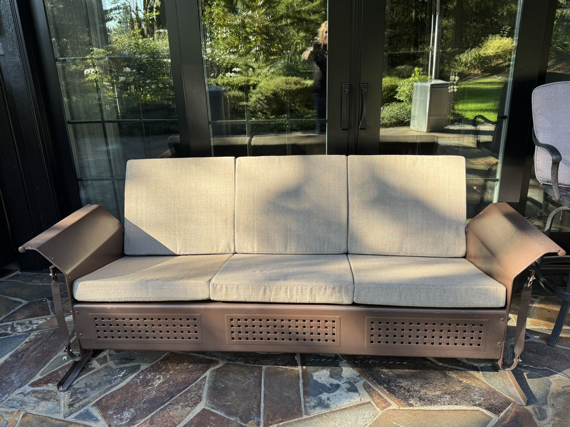 Vintage Metal Outdoor Porch Glider