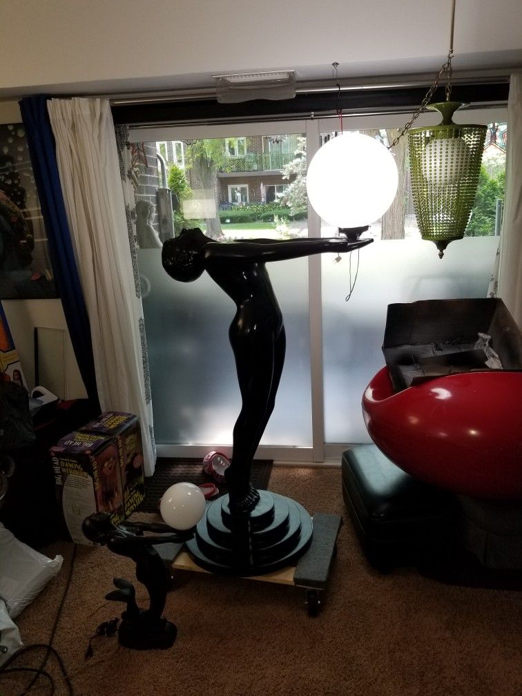 Mid-century Modern Art Deco Lamp Lady Lamp Rare