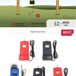 NEW Lydite L-Fence 15kv LCD Electric Fence Digital Voltmeter Farm Ranch Stable | 4846