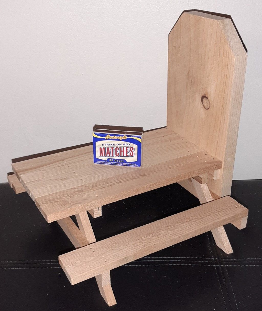 Squirrel picnic table.