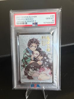 2021 Demon Slayer Tanjiro/Nezuko Japanese Wafer 3 #30 PSA 10